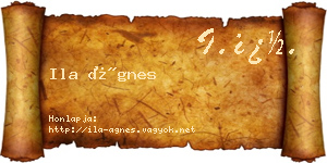 Ila Ágnes névjegykártya