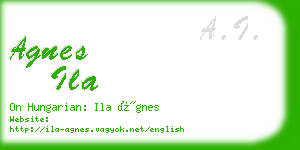 agnes ila business card